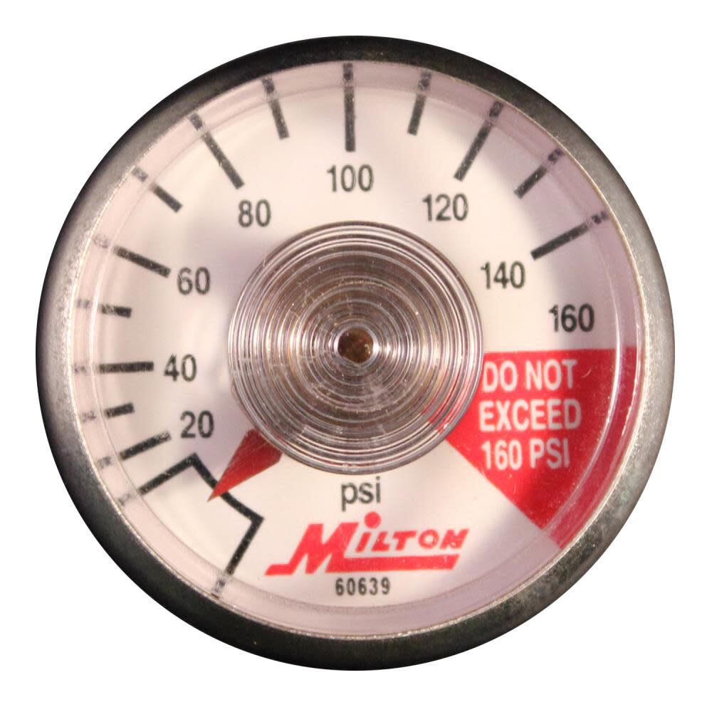 638-7 1/8in NPT Center Back Mount Pressure Gauge 638-7