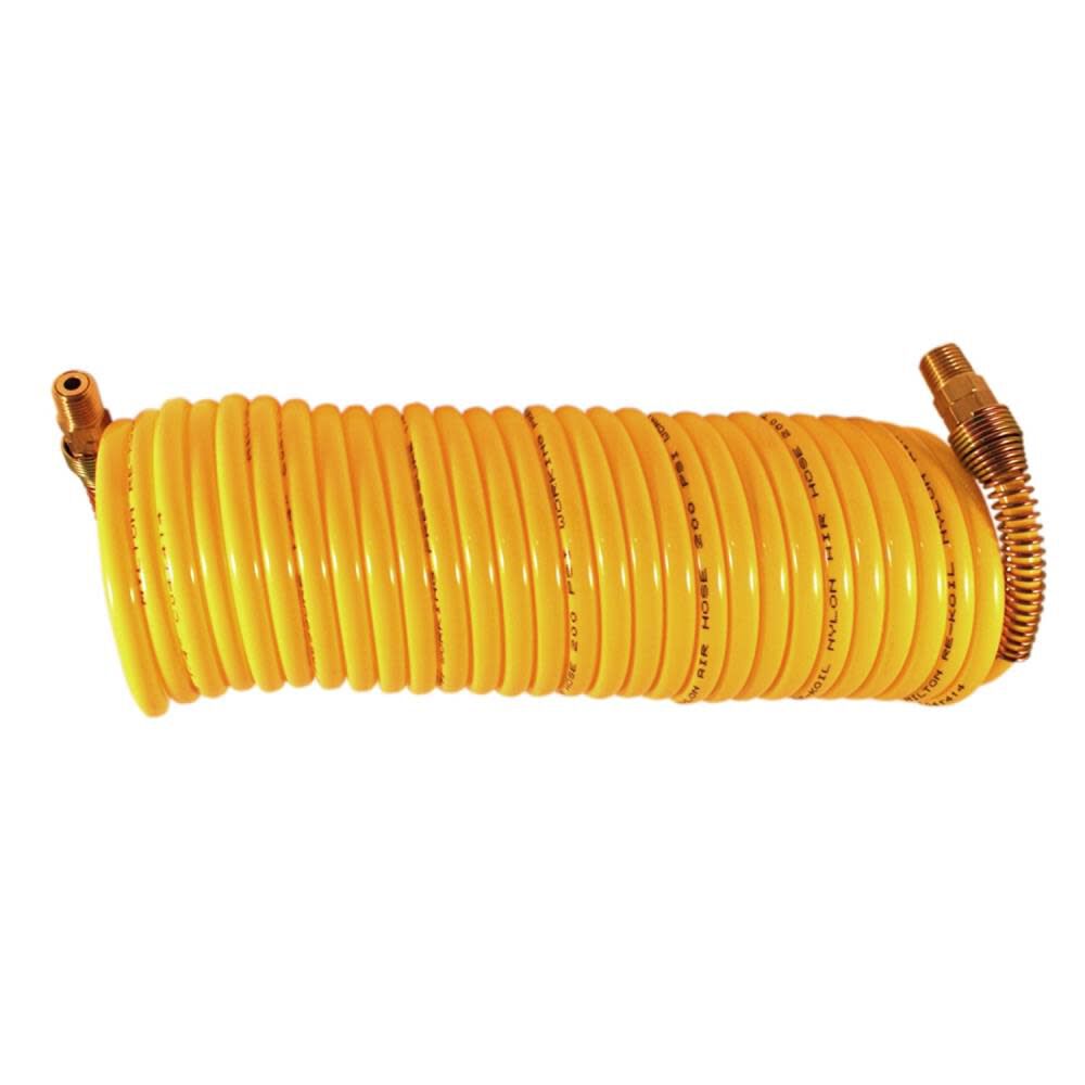 Coiled Nylon Air Hose 12 Ft. 1/4 In. ID 1667