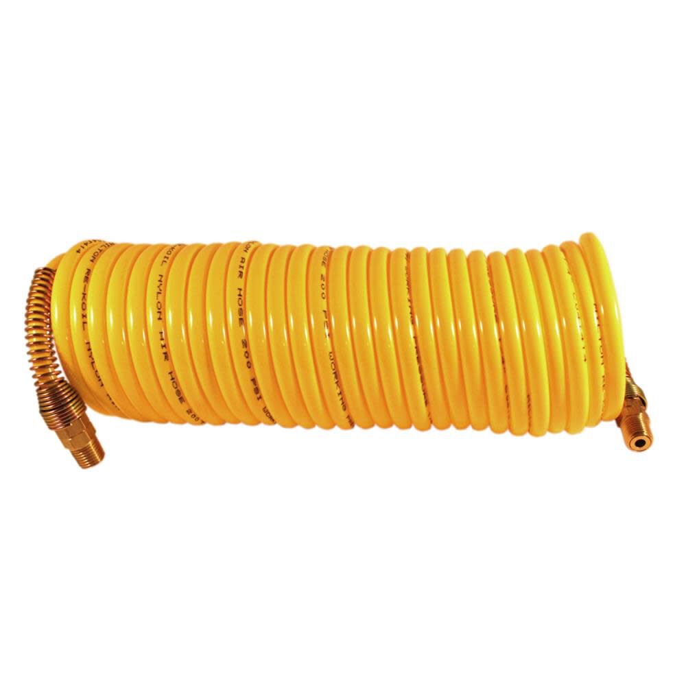 Coiled Nylon Air Hose 25 Ft. 1/4 In. ID 1669