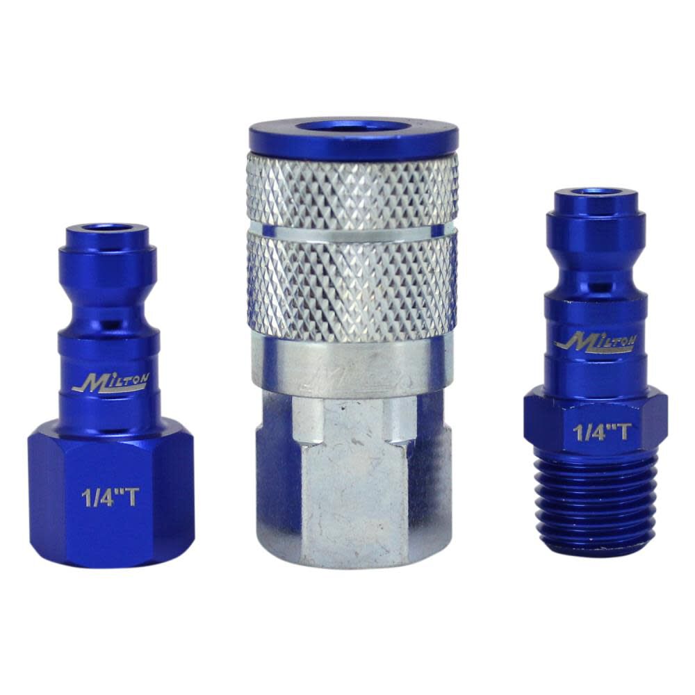 ColorFit S-303TKIT Coupler & Plug Kit - (T-Style Blue) - 1/4in NPT (3-Piece) S-303TKIT