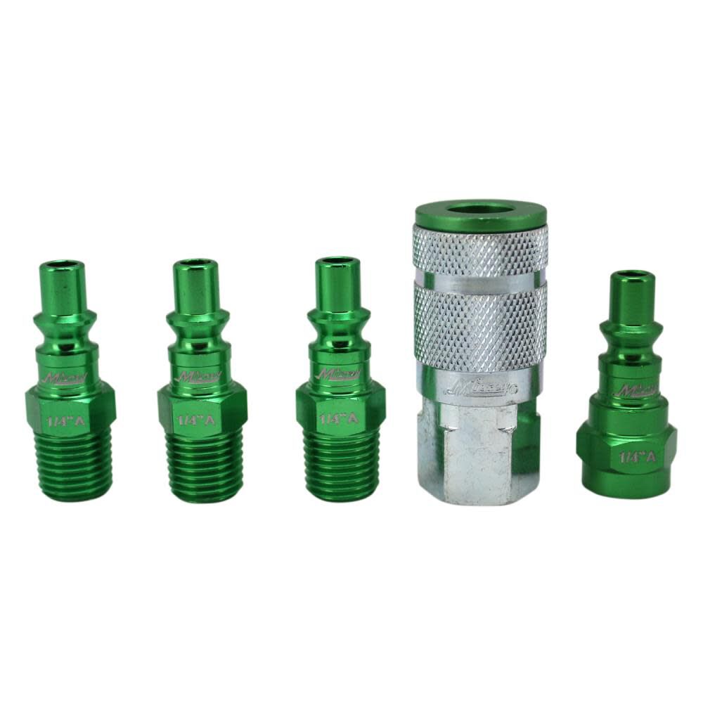 ColorFit S-305AKIT Coupler & Plug Kit - (A-Style Green) - 1/4in NPT (5-Piece) S-305AKIT