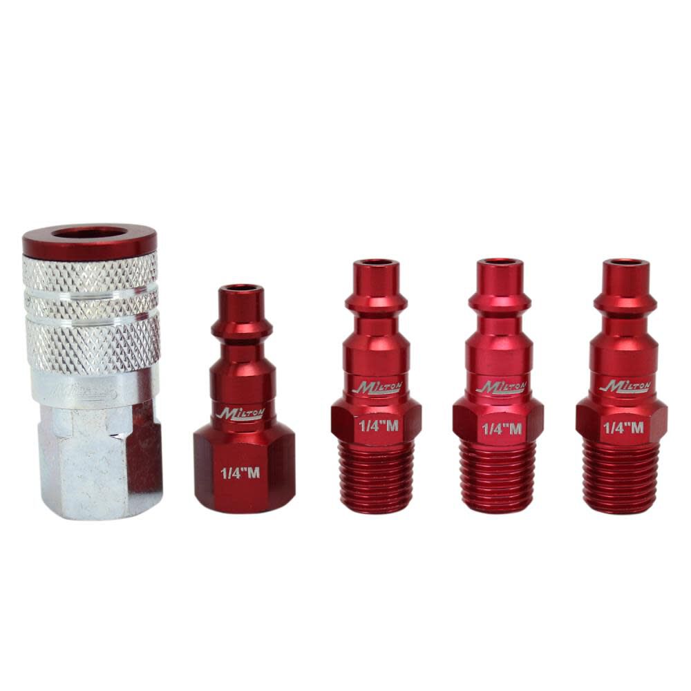 ColorFit S-305MKIT Coupler & Plug Kit - (M-Style Red) - 1/4in NPT (5-Piece) S-305MKIT