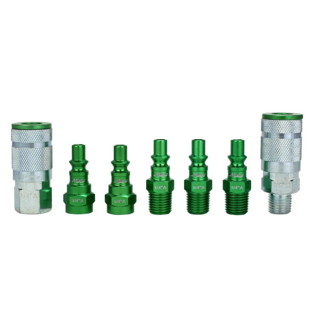 ColorFit S-307AKIT Coupler & Plug Kit - (A-Style Green) - 1/4in NPT (7-Piece) S-307AKIT