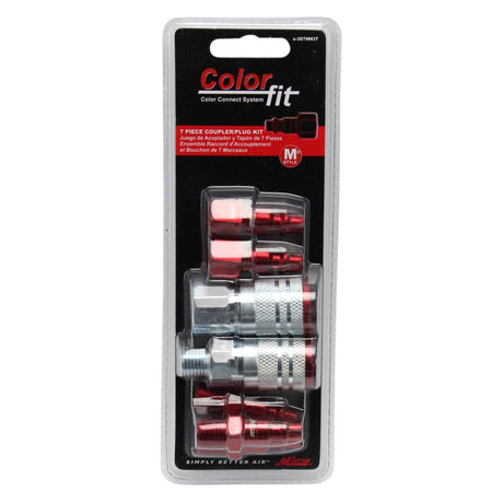 ColorFit S-307MKIT Coupler & Plug Kit - (M-Style Red) - 1/4in NPT (7-Piece) S-307MKIT