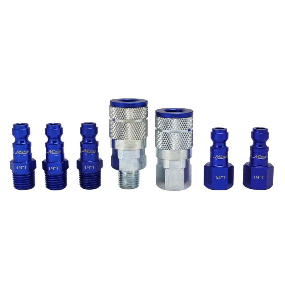 ColorFit S-307TKIT Coupler & Plug Kit - (T-Style Blue) - 1/4in NPT (7-Piece) S-307TKIT