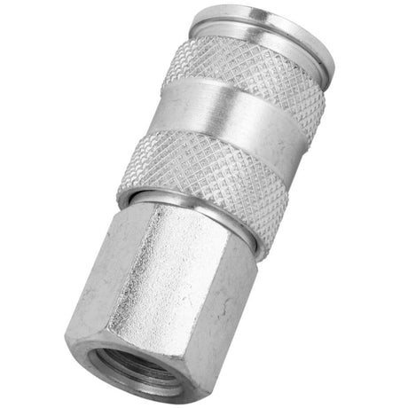 Quick-Connect Steel Coupler 1/4in FNPT High Flow (V-Style) 764ST