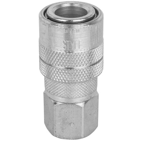 Quick-Connect Steel Coupler 1/4in FNPT Industrial Interchange (M-Style) 715ST