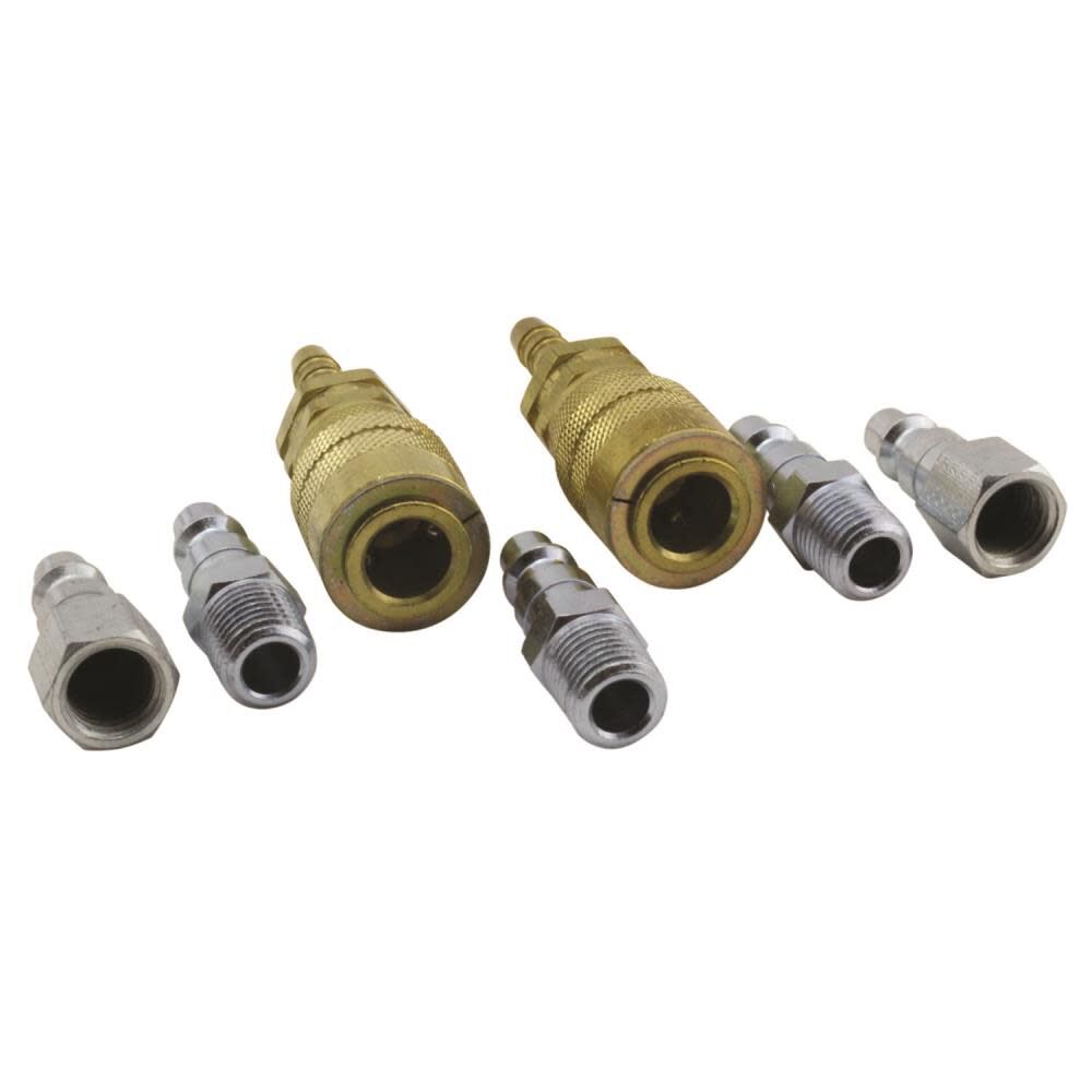 (S-212) 1/4in NPT M-Style Coupler and Plug Kit (7-Piece) S-212