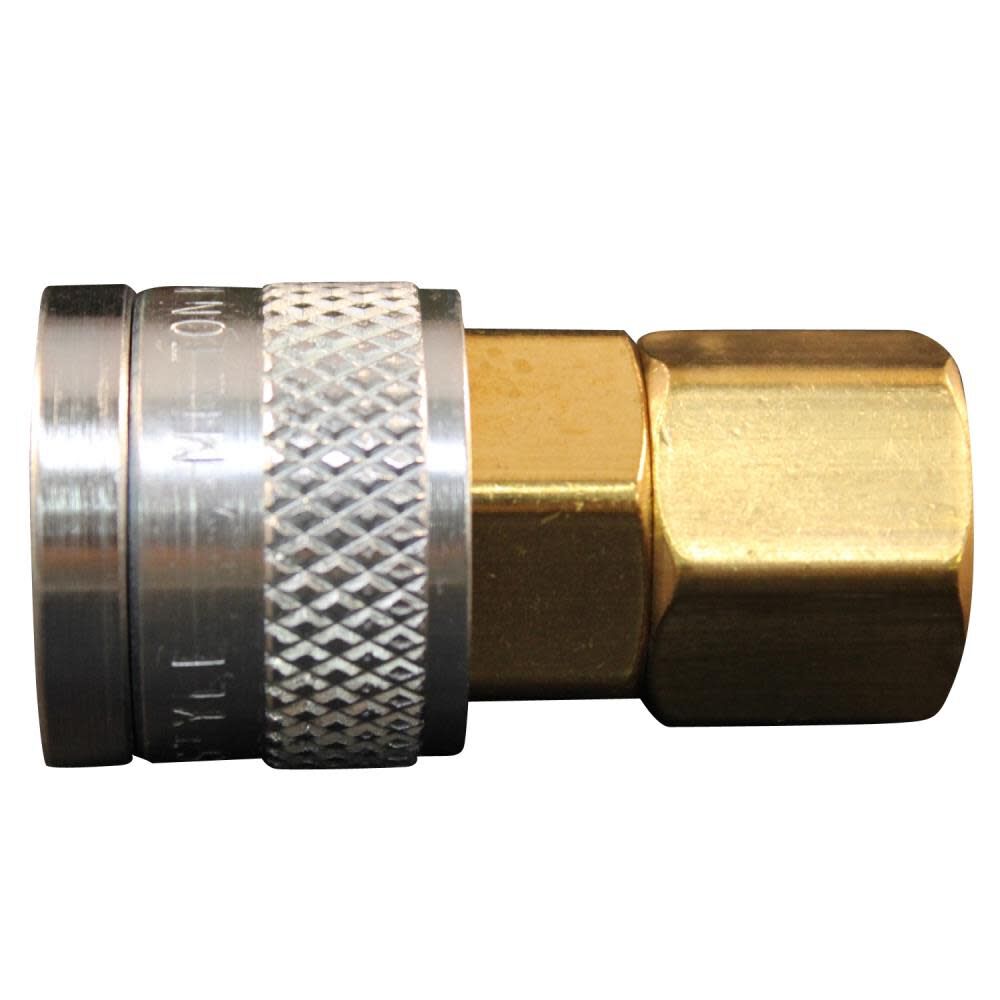 S-755 1/4in FNPT M-Style Push Type Coupler S-755