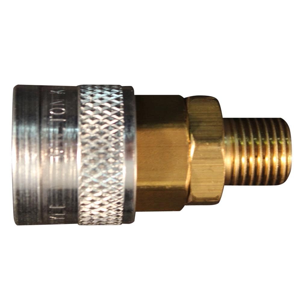 S-756 1/4in MNPT M-Style Push Type Coupler S-756