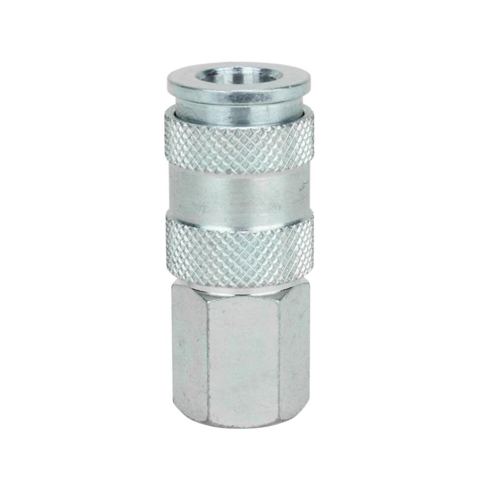 S-764ST 1/4in FNPT High Flow (V-Style) Quick-Connect Steel Coupler S-764ST