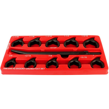 SAE Shockit Crows Foot Set 10pc LT1900