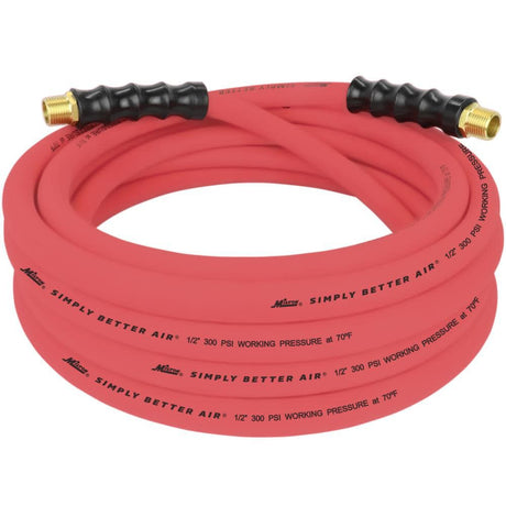 ULR 1/2in ID x 25' (1/2in MNPT) Ultra Lightweight Rubber Air Hose for Extreme Environments ULR122512