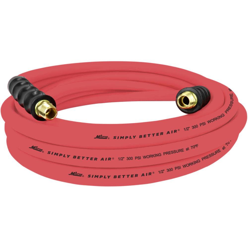 ULR 1/2in ID x 25' (3/8in MNPT) Ultra Lightweight Rubber Air Hose for Extreme Environments ULR122538