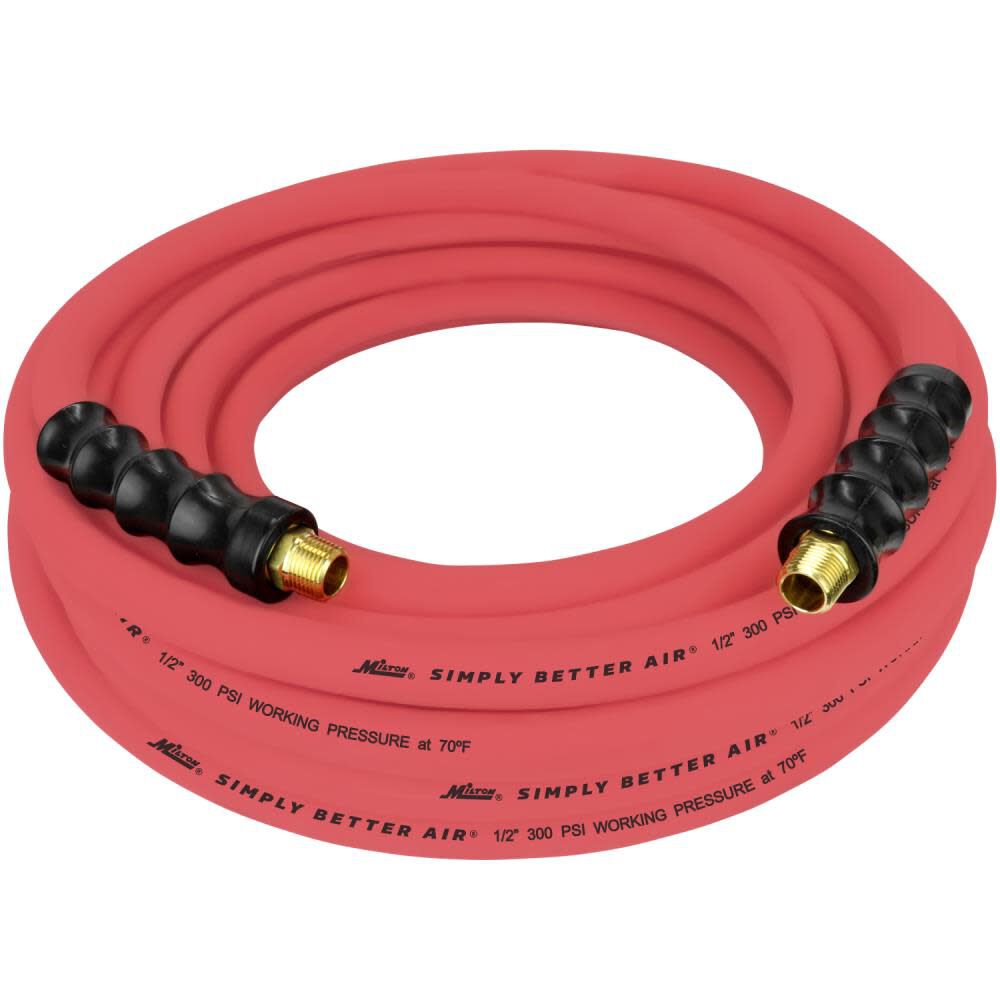 ULR 1/2in ID x 50' (3/8in MNPT) Ultra Lightweight Rubber Air Hose for Extreme Environments ULR125038