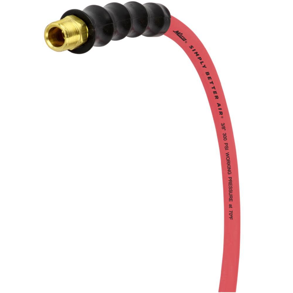 ULR 3/8in ID x 50' (3/8in MNPT) Ultra Lightweight Rubber Air Hose for Extreme Environments ULR385038