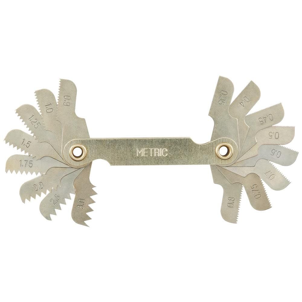 0.35-3.00 mm Metric Thread Pitch Gauge 49-57-5012