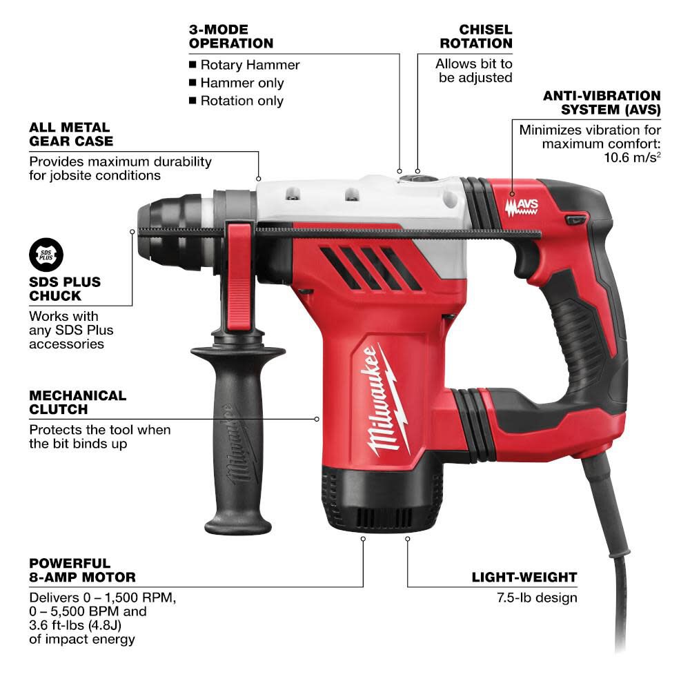 1-1/8 In. SDS Plus Rotary Hammer Kit 5268-21