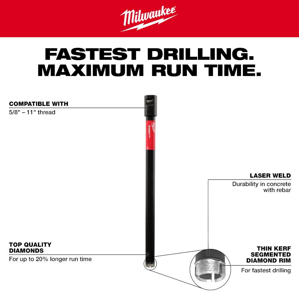 1 in. Diamond Ultra Wet Core Bit 48-17-5010