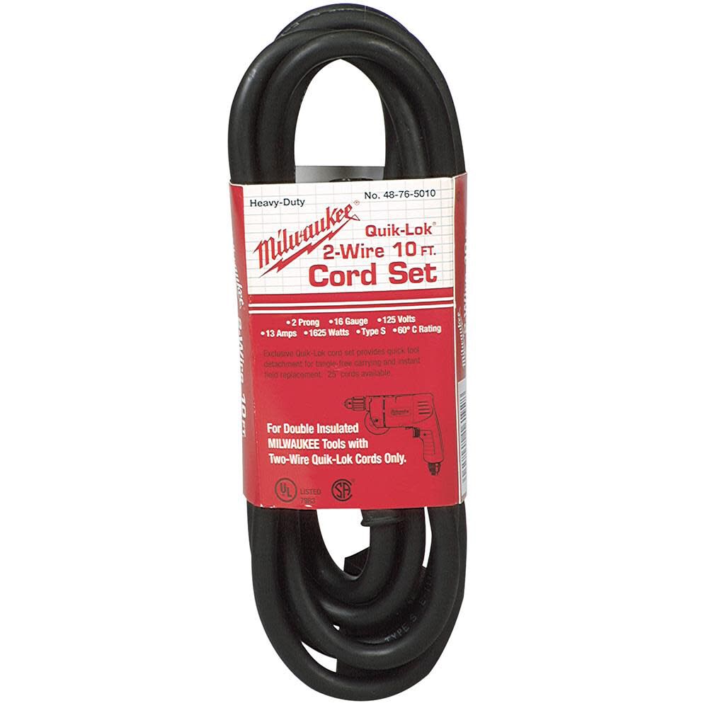 10 ft. 2-Wire Quik-Lok with Twist Lock Plug Cord 48-76-5110