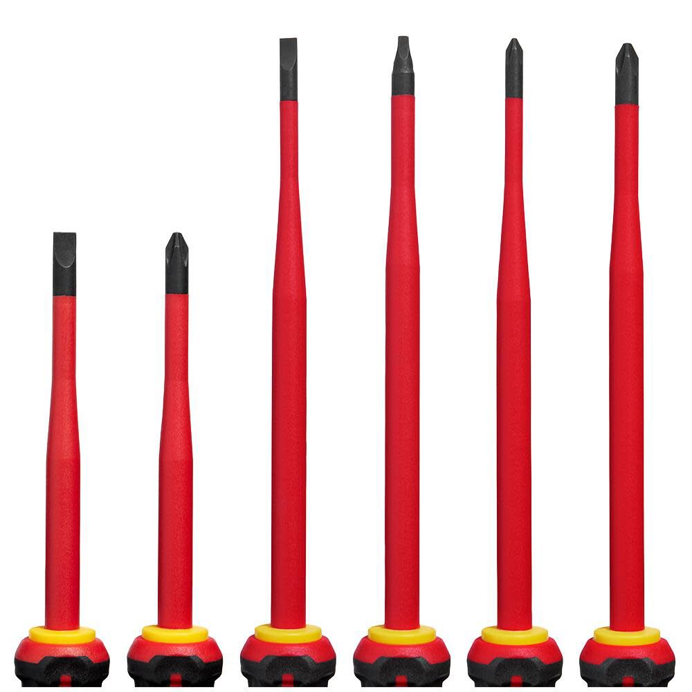 1000V Insulated Slim Tip Screwdriver Set 6pc 48-22-2206