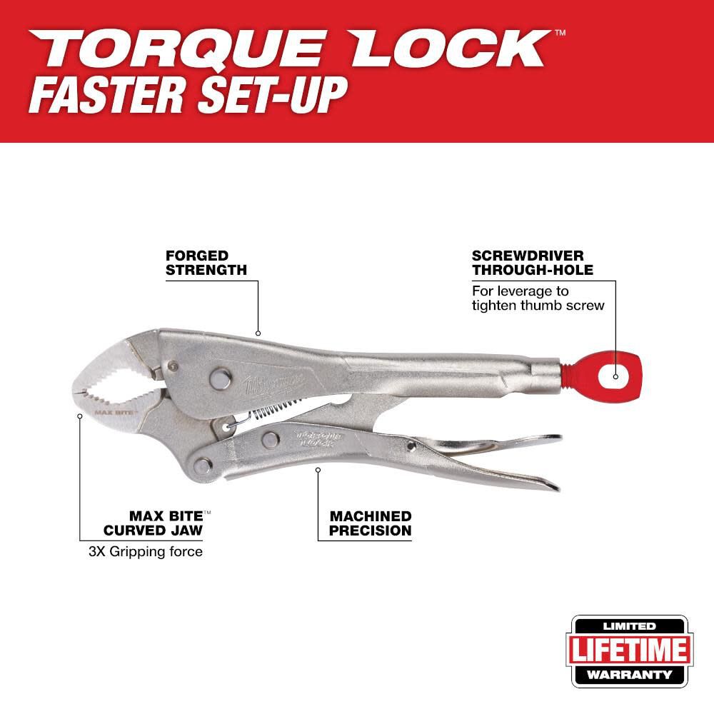 10Pc TORQUE LOCK Locking Pliers Kit 48-22-3690