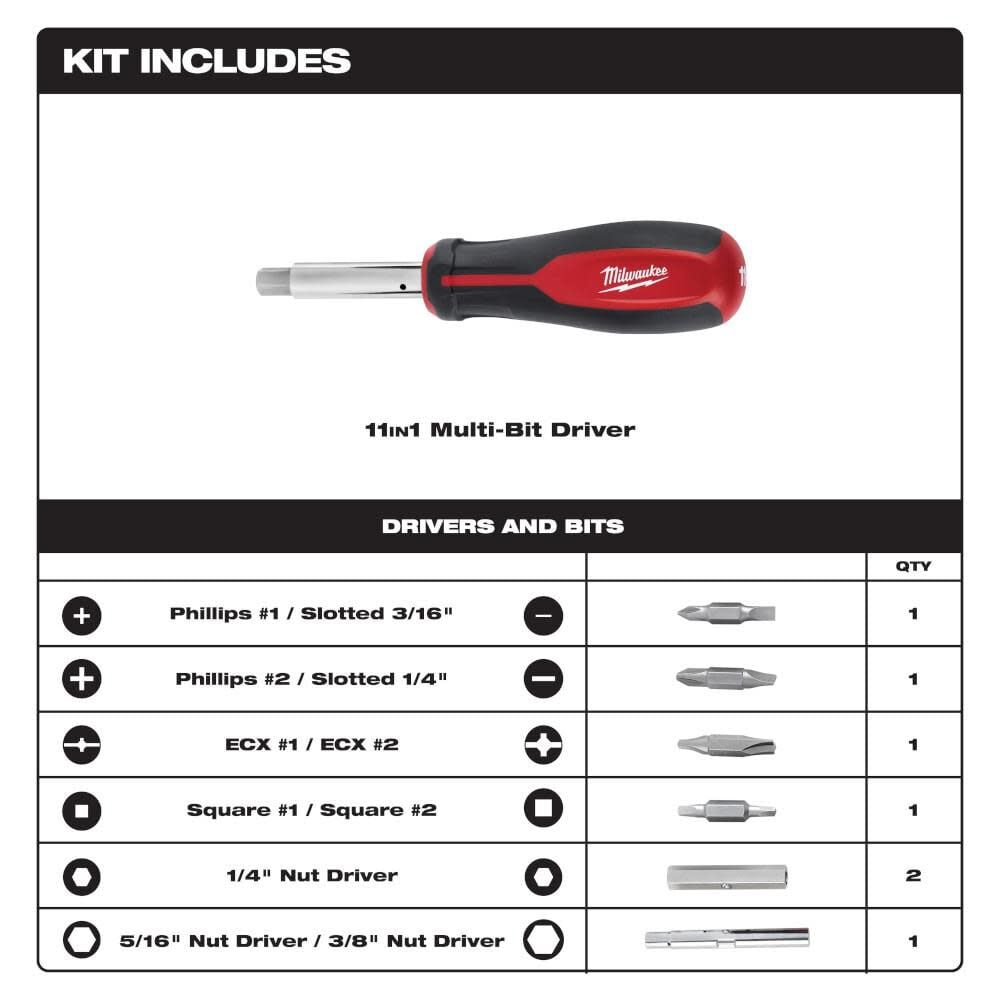 11-in-1 Screwdriver ECX 48-22-2760