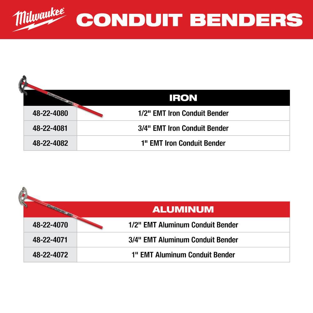 1/2 in. Aluminum Conduit Bender 48-22-4070