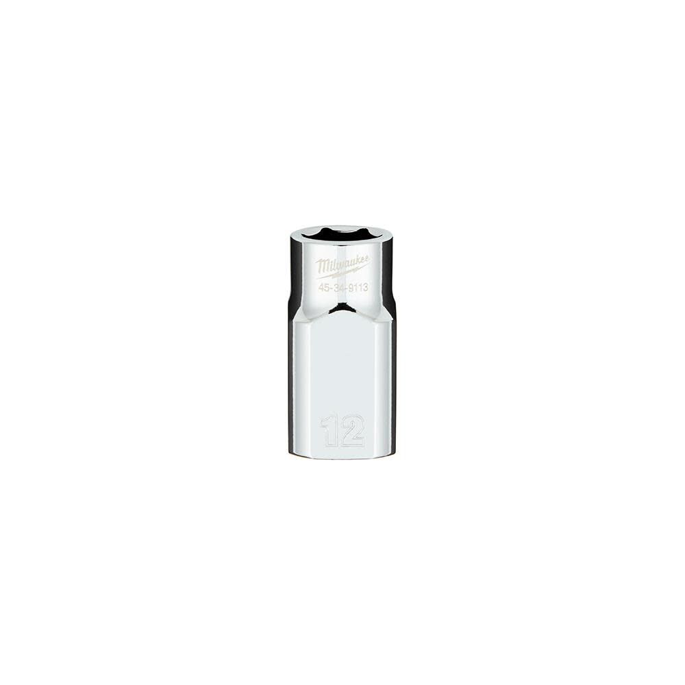 1/2 in. Drive 12MM Metric 6-Point Socket with FOUR FLAT Sides 45-34-9113