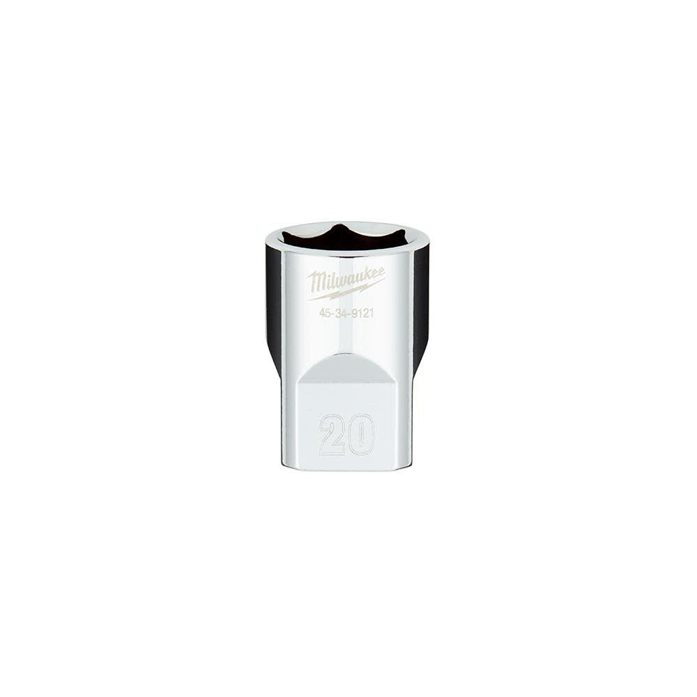 1/2 in. Drive 20MM Metric 6-Point Socket with FOUR FLAT Sides 45-34-9121