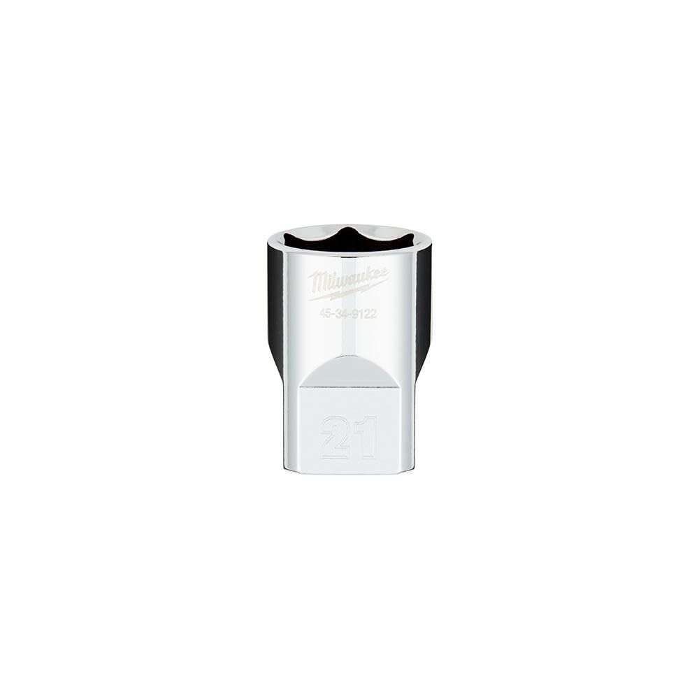 1/2 in. Drive 21MM Metric 6-Point Socket with FOUR FLAT Sides 45-34-9122