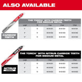 12 Inch 10TPI TORCH Carbide Teeth Metal Cutting Reciprocating Saw Blade 5pk 48-00-5553