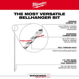 1/2 Inch x 16 Inches x 18 Inches SHOCKWAVE Carbide Bellhanger Multi-Material Bit 48-20-8866