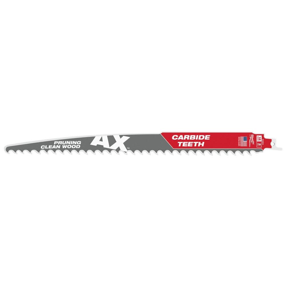 12inch 3 TPI The AX with Carbide Teeth for Pruning & Clean Wood SAWZALL Blade 3PK 48-00-5333