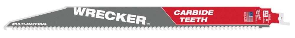 12inch 6 TPI THE WRECKER with Carbide Teeth SAWZALL Blade 1PK 48-00-5243