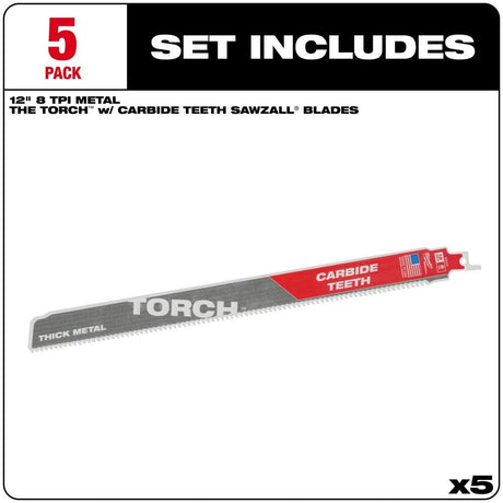 12inch 7TPI The TORCH with Carbide Teeth 5PK 48-00-5503