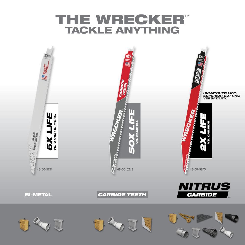 12inch WRECKER with NITRUS CARBIDE 5Pk 48-00-5573