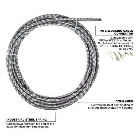 1/2inch x 75' Inner Core Drum Cable 48-53-2778