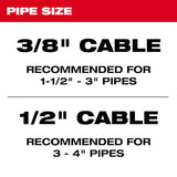 1/2inch x 75' Inner Core Drum Cable 48-53-2778