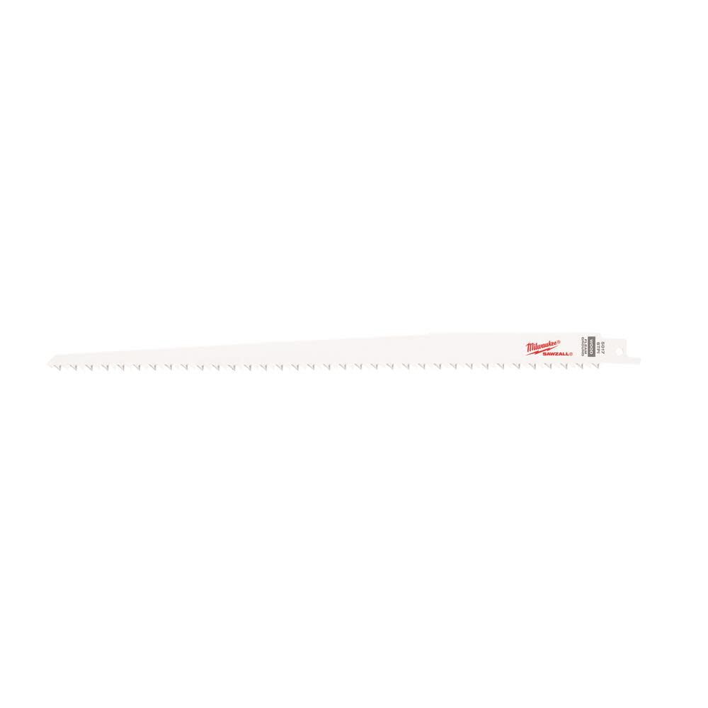 12inchx3/4inchx.050inch 6T 1/2inch Unv Shank Bi-Metal Fleam Ground Sawzall Blade 5Ct 48-00-5017