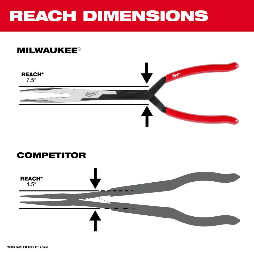 13inch Long Reach Pliers 45 Nose 48-22-6541