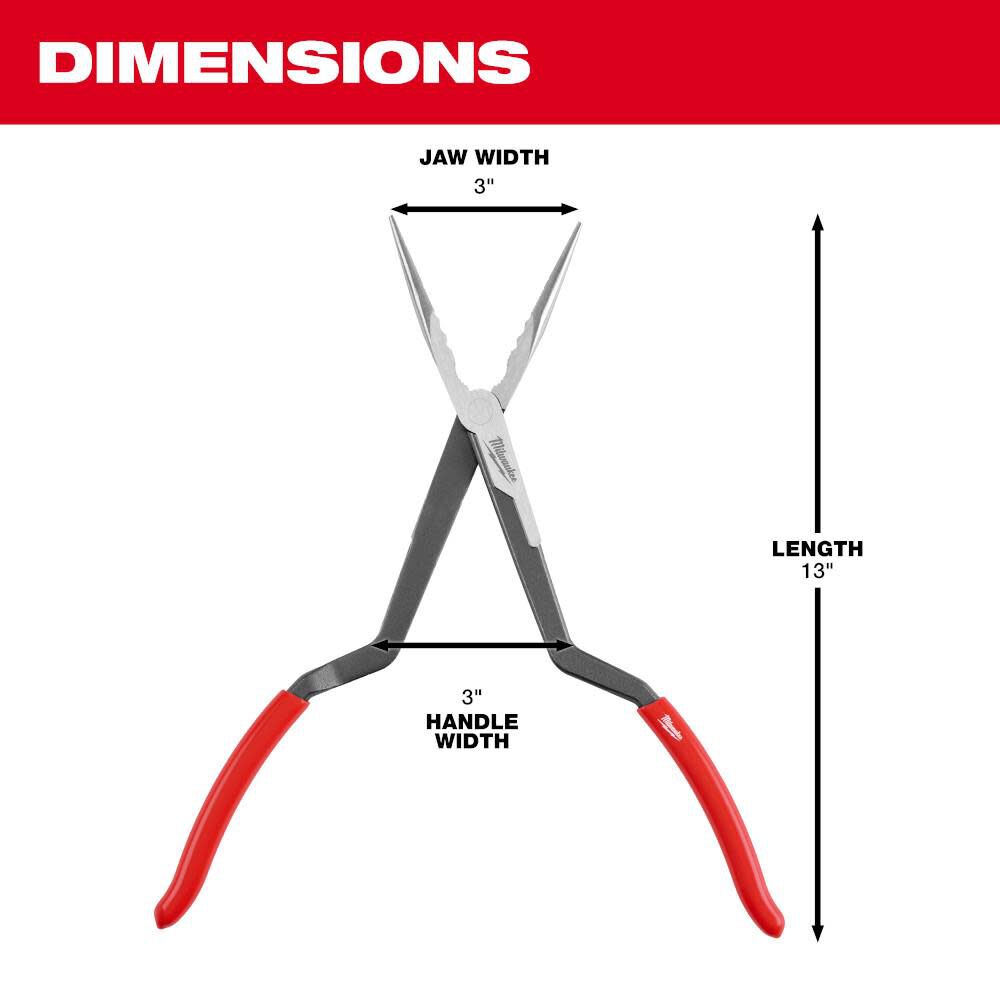 13inch Long Reach Pliers 45 Nose 48-22-6541