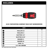 14-in-1 Ratcheting Multi-Bit and 8-in-1 Ratcheting Compact Multi-bit Screwdriver Set 2pc 48-22-2905