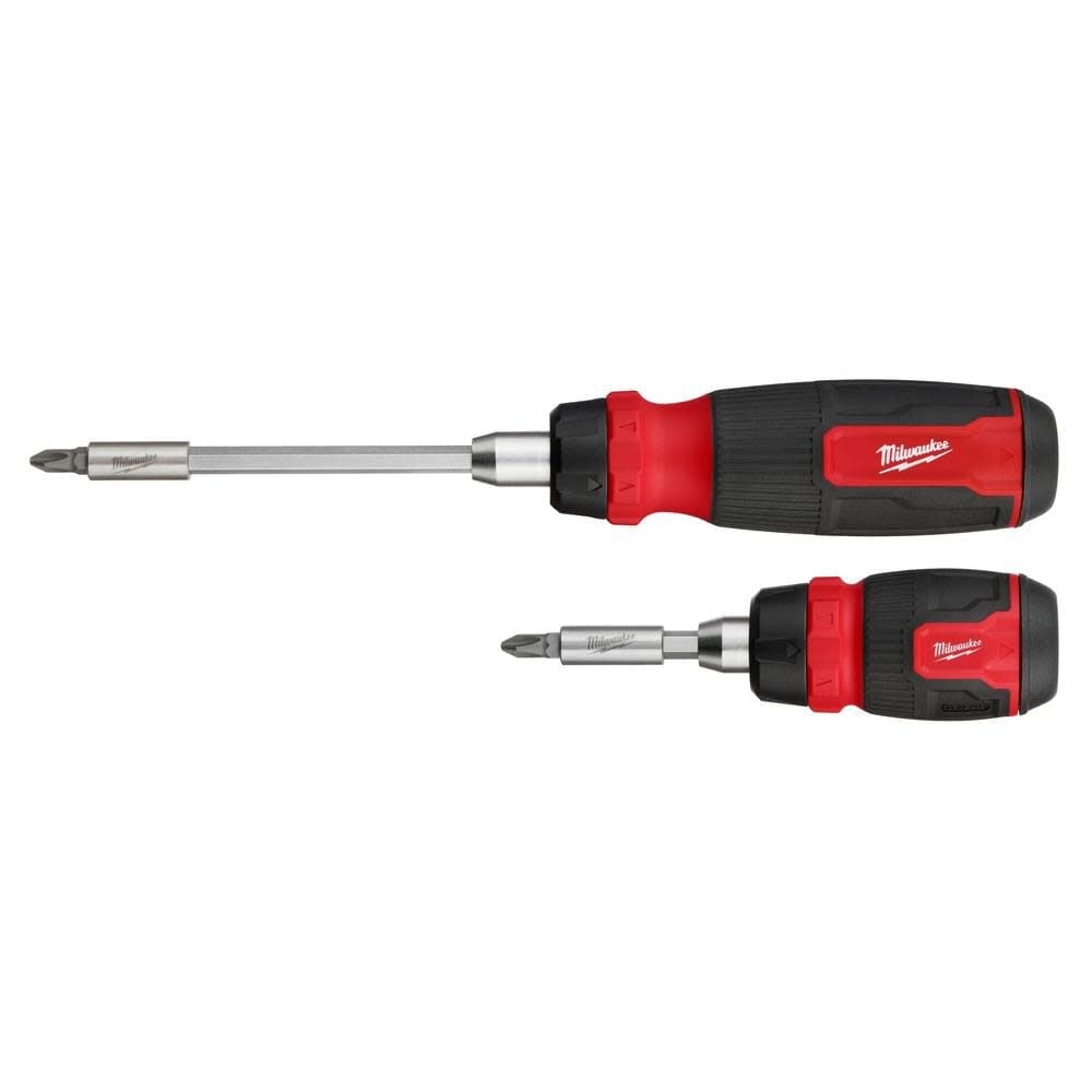 14-in-1 Ratcheting Multi-Bit and 8-in-1 Ratcheting Compact Multi-bit Screwdriver Set 2pc 48-22-2905