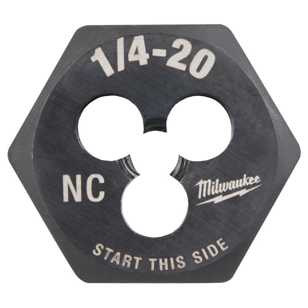 1/4 in -20 NC 1-Inch Hex Threading Die 49-57-5334