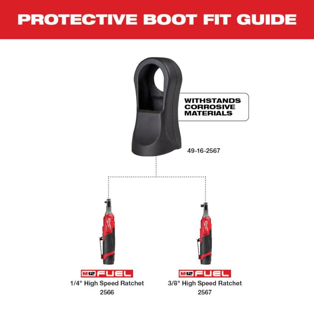 1/4inch & 3/8inch High Speed Ratchet Protective Boot 49-16-2567