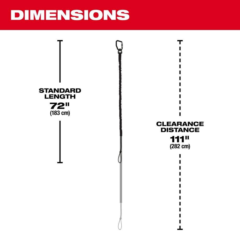 15 Lbs. 72 in. Extended Reach Locking Tool Lanyard 48-22-8817