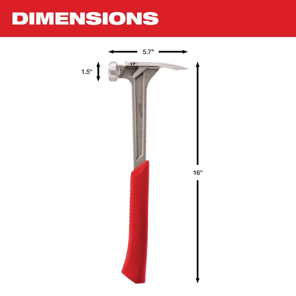 17 oz Smooth Face Framing Hammer 48-22-9017