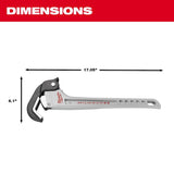 18in Aluminum Self-Adjusting Pipe Wrench 48-22-7418