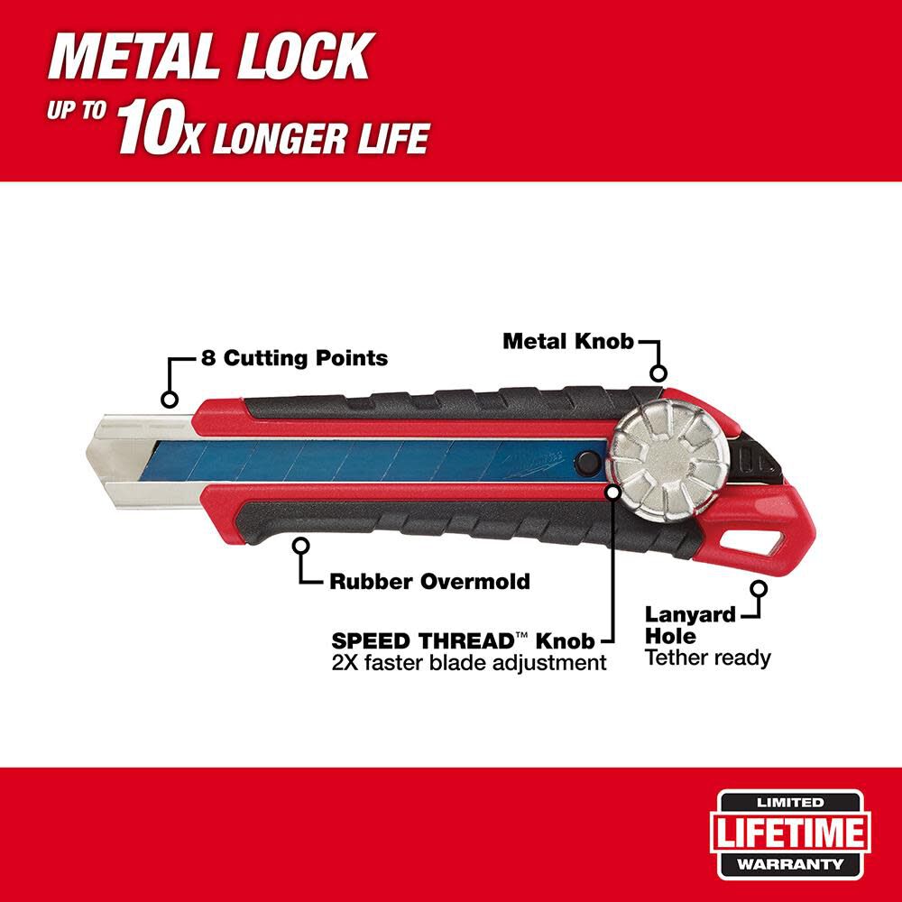 18mm Snap-Off Knife Metal Lock 48-22-1961